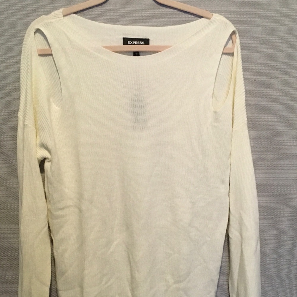 Express Sweater with peekaboo shoulder detail